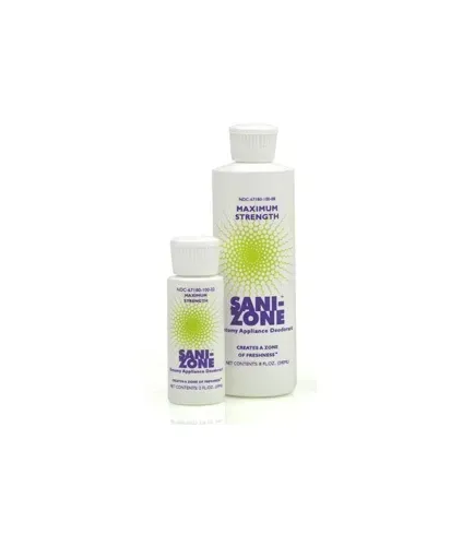 Anacapa Technologies - Sani-Zone - 1008-OD - Ostomy Appliance Deodorant Sani-Zone 8 oz.  Liquid State  Fragrant Odor  Clear Pale Yellow Color  94°F Flash Point  0.98 to 0.99 Specific Gravity