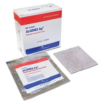 Deroyal - Algidex AG + Gauze - 46-GZ44-1 - Hydrogel Wound Dressing with Silver Algidex AG + Gauze Sheet 4 X 4 Inch Square Sterile