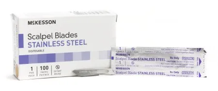McKesson - 16-63610 - Brand Surgical Blade Brand Stainless Steel No. 10 Sterile Disposable Individually Wrapped
