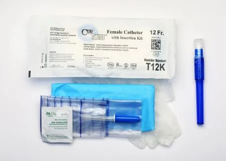 Convatec - T12K - Catheter with Insertion Kit Female Single-Use 6" Straight Tip 12FR Sterile 30-bx 3 bx-cs -Continental US Only-