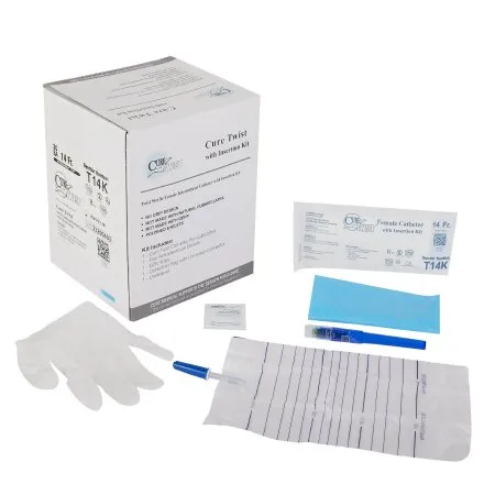 Convatec - T14K - Catheter with Insertion Kit Female Single-Use 6" Straight Tip 14FR Sterile 30-bx 3 bx-cs -Continental US Only-