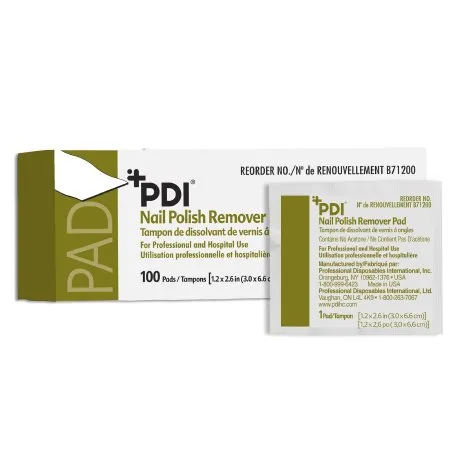 Professional Disposables - PDI - B71200 - Nail Polish Remover Pad PDI 1-1/5 X 2-3/5 Inch