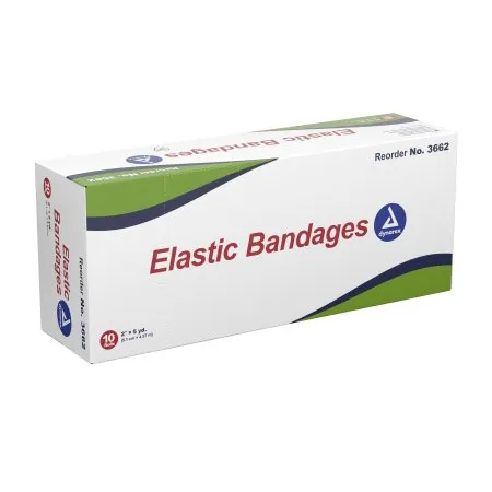 Dynarex - 3662 - Elastic Bandage Dynarex 2 Inch X 4-1/2 Yard Clip Detached Closure Tan NonSterile Standard Compression