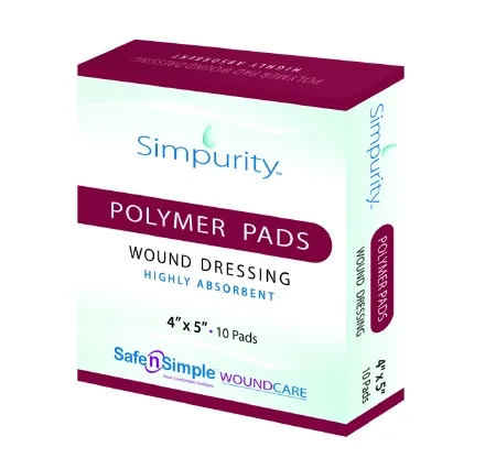 Safe N Simple - SNS59020 - Simpurity High Absorbent Polymer, 4" x 5" Pad.