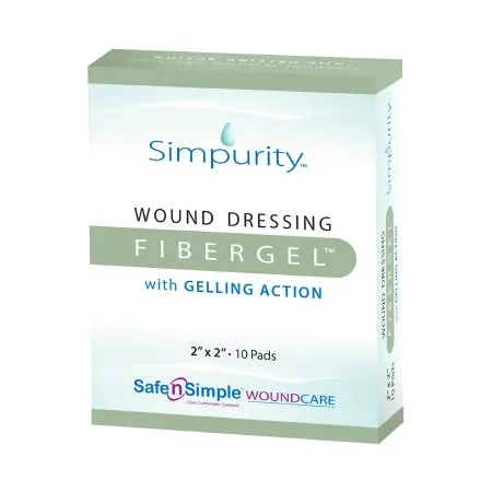 Safe N Simple - FiberGel - From: SNS56702 To: SNS56704 - Safe n Simple  Hydrogel Wound Dressing  Sheet 2 X 2 Inch Square Sterile