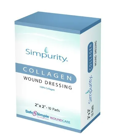 Safe N Simple - Simpurity - SNS52222 -  Collagen Dressing  2 X 2 Inch Square