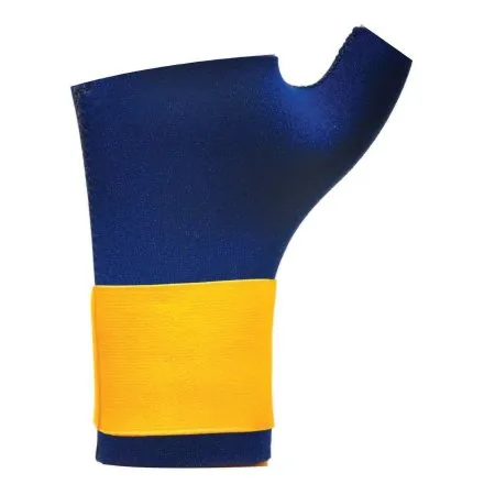 Occunomix International - Classic - 400-012 - Wrist / Thumb Support Classic Neoprene / Nylon Left Or Right Hand Navy Blue / Yellow Small