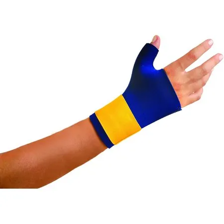 Occunomix International - Classic - 400-013 - Wrist / Thumb Support Classic Neoprene / Nylon Left Or Right Hand Navy Blue / Yellow Medium