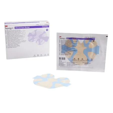 3M - 90647 - Tegaderm Foam Dressing Tegaderm 6 X 6 3/4 Inch With Border Film Backing Silicone Adhesive Sacral Sterile