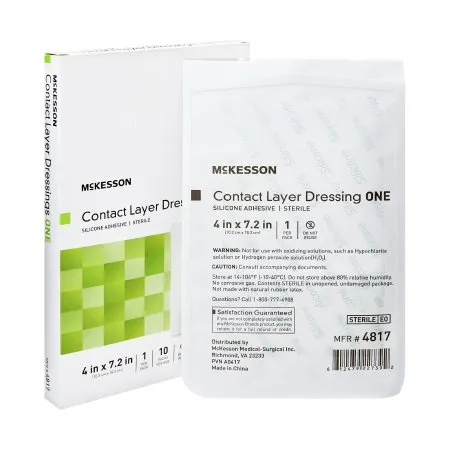 McKesson - 4817 - Wound Contact Layer Dressing Rectangle Sterile
