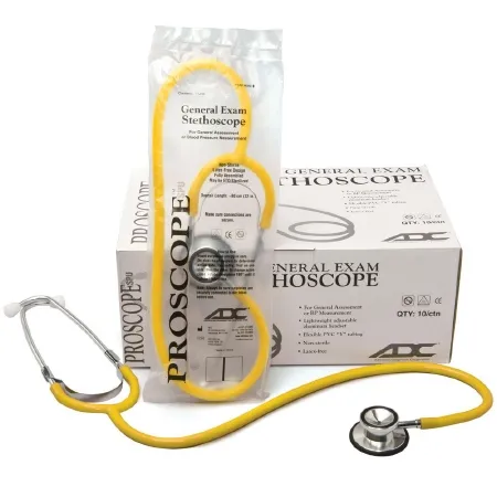 American Diagnostic - Proscope 670 - 670YH - General Exam Stethoscope Proscope 670 Yellow 1-tube 22 Inch Tube Double Sided Chestpiece
