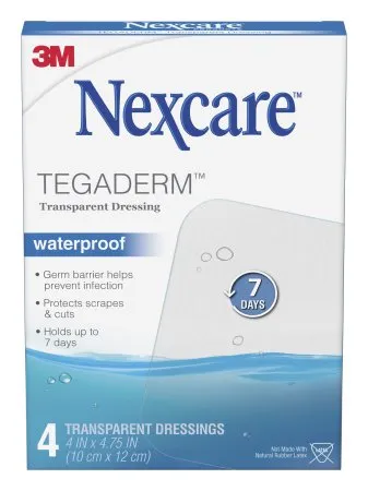 3M - Nexcare Tegaderm - H1626 - Transparent Film Dressing Nexcare Tegaderm 4 X 4-3/4 Inch 2 Tab Delivery Rectangle Sterile