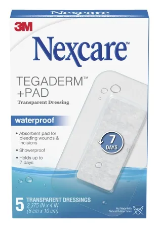 3M - H3584 - 3m H3584 Nexcare Tegaderm+pad Waterproof Transparent Dressing 2 3/8 In. X 4 In. (box Of 5)