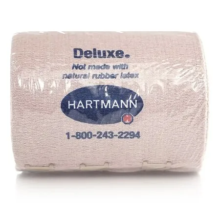 Hartmann - Deluxe - 27400000 - Elastic Bandage Deluxe 4 Inch X 5-1/2 Yard Clip Detached Closure Tan Sterile Standard Compression