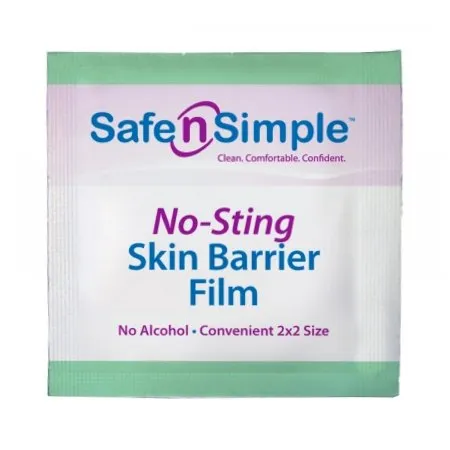 Safe N Simple - 80711 - Skin Barrier Applicator Safe N Simple No-sting 60% / 20% Strength Purified Water / Polyvinylpyrrolidone / Glycerin Individual Packet Sterile