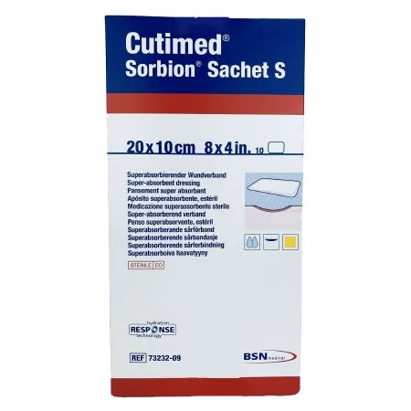 BSN Medical - Cutimed Sorbion Sachet S - 7323209 -  Wound Dressing  4 X 8 Inch Rectangle