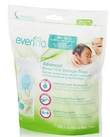 Evenflo - 5242211 - Breast Milk Storage Bag Evenflo 5 Oz. Food Grade Material