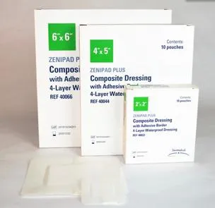 Focus Health Group - 400410 - Zenipad Plus Composite Dressing Zenipad Plus 4 X 10 Inch Rectangle Sterile Waterproof Film Backing