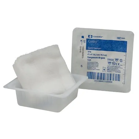 Cardinal - Curity - 7605 - Gauze Sponge  4 X 4 Inch 10 per Tray Sterile 16 Ply Square