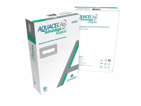 Convatec - 422603 - Aquacel Ag Advantage Surgical Silver Hydrofiber Dressing Aquacel Ag Advantage Surgical 3 1/2 X 4 Inch Rectangle Sterile