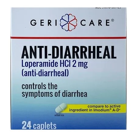 Gericare Medical Supply - Geri-Care - 381-24B-GCP - Geri Care Anti Diarrheal Geri Care 2 mg Strength Caplet 24 per Box