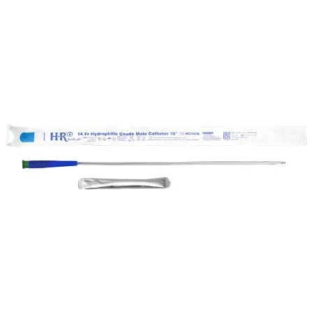 Hr Pharmaceuticals - HC1416 - HR Pharmaceuticals Redicath Hydrophilic Coude Catheter 14fr 16" With Water Bag And Touch Free Sleeve