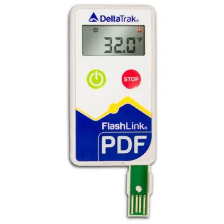 DeltaTrak - Flashlink PDF Logger - 40202 - Temperature Data Logger With Alarm Flashlink Pdf Logger Fahrenheit -40°f To +122°f (-40°c To +50°c) Internal Sensor Battery Operated