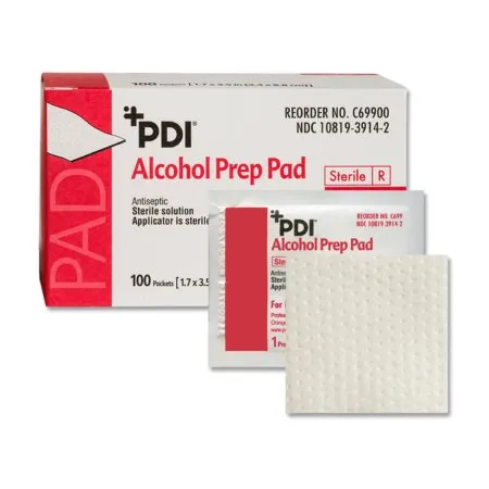 PDI - Professional Disposables - PDI - C69900 - Professional Disposables  Alcohol Prep Pad  70% Strength Isopropyl Alcohol Individual Packet Sterile