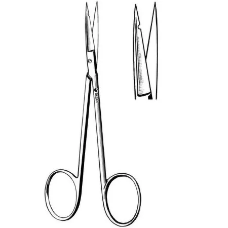 Sklar - 23-1306 - Operating Scissors Sklarlite Xd Preciscion 4-1/2 Inch Length Or Grade Stainless Steel Nonsterile Finger Ring Handle Curved Blade