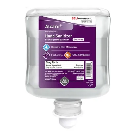 Sc Johnson Professional Usa - Alcare Enhanced - 107261 - Hand Sanitizer Alcare Enhanced 1 Liter Ethyl Alcohol Foaming Dispenser Refill Bottle