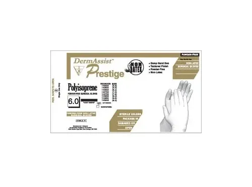 Innovative Healthcare - Prestige - 139550 - Gloves, Surgical, Powder Free (PF), Size 5&frac12;, Latex, Sterile, Bisque Finish, Damp Hand Don, 50 pr/bx, 4 bx/cs