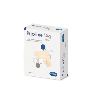 Hartmann - From: 15100000 To: 15500000  Proximel Ag Silver Foam Dressing Proximel Ag 4 X 4 Inch Square Sterile