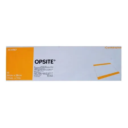 Smith & Nephew - OpSite - From: 4963 To: 4987 -  Transparent Film Dressing  11 X 11 3/4 Inch 2 Tab Delivery Rectangle Sterile