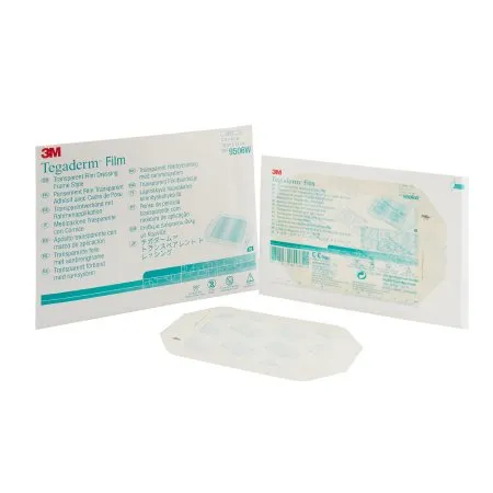 3M - 9506W - Tegaderm Transparent Film Dressing Tegaderm 4 X 4 3/4 Inch Frame Style Delivery Rectangle Sterile