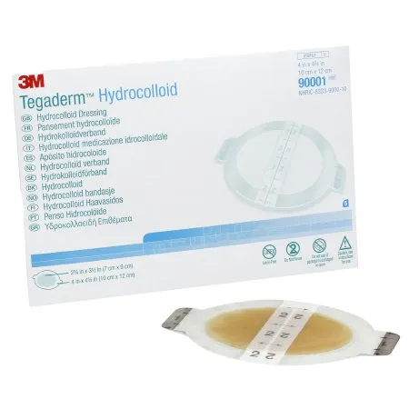 3M - From: 90001 To: 90021  Tegaderm Thin Thin Hydrocolloid Dressing  Tegaderm Thin 4 X 4 3/4 Inch Oval With Border