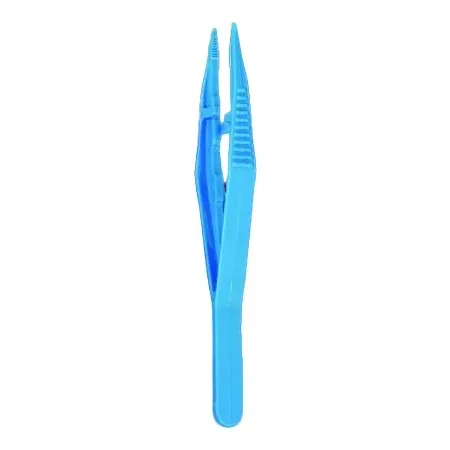 Medical Action - 56236 - Dressing Forceps 5 Inch Length Floor Grade Plastic Sterile NonLocking Thumb Handle Straight Serrated Tip