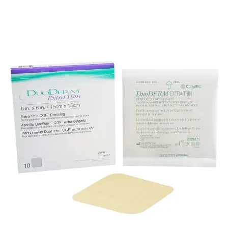 Convatec - DuoDERM Extra Thin - 187957 -  Thin Hydrocolloid Dressing  6 X 6 Inch Square