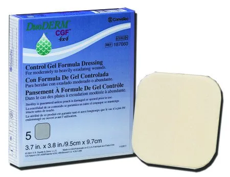 Convatec - 187643 - DuoDERM CGF Hydrocolloid Wound Dressing 6" L x 8" W Size Rectangle Shape Sterile, Latex Free