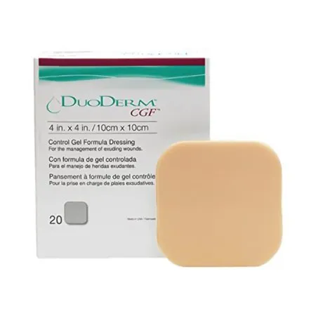 Convatec - From: 187643 To: 187662  DuoDERM CGF Hydrocolloid Dressing DuoDERM CGF 4 X 4 Inch Square