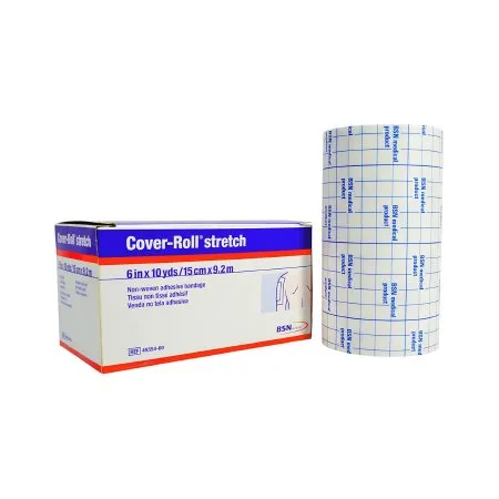 BSN Medical - Cover-Roll Stretch - 45554 - Cover Roll Stretch Dressing Retention Tape with Liner Cover Roll Stretch White 6 Inch X 10 Yard Nonwoven Polyester NonSterile