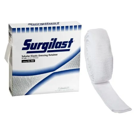 Gentell - Surgilast - GL-706 - Surgilast Tubular Elastic Bandage Retainer 19-3/4" Size Size 5-1/2 25 yds., Contain Latex, for Medium Head, Shoulder, Thigh