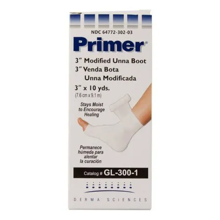 Gentell - Primer - GL3001 - Unna Boot Primer 3 Inch X 10 Yard Gauze Zinc Oxide NonSterile