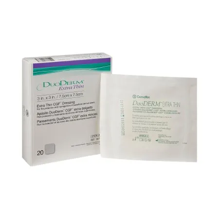 Convatec - DuoDERM Extra Thin - 187901 -  Thin Hydrocolloid Dressing  3 X 3 Inch Square