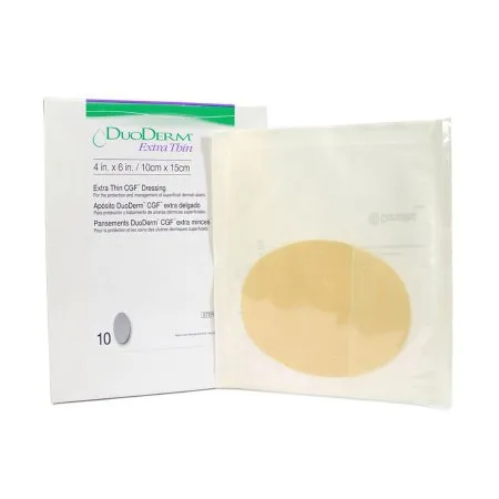 Convatec - DuoDERM Extra Thin - 187902 -  Thin Hydrocolloid Dressing  4 X 6 Inch Oval