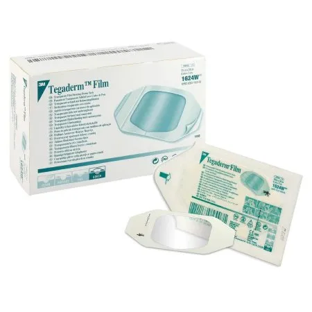 3M - 1624W - Tegaderm Transparent Film Dressing Tegaderm 2 3/8 X 2 3/4 Inch Frame Style Delivery Rectangle Sterile