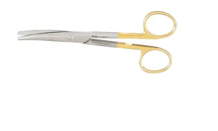 Integra Lifesciences - Miltex - 5-138TC - Operating Scissors Miltex Mayo 5-1/2 Inch Length Or Grade German Stainless Steel / Tungsten Carbide Nonsterile Finger Ring Handle Curved Rounded Blades Blunt Tip / Blunt Tip
