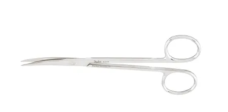 Integra Lifesciences - Miltex - 5-318 - Operating Scissors Miltex Brophy 5-1/2 Inch Length Or Grade German Stainless Steel Nonsterile Finger Ring Handle Curved Blade Sharp Tip / Sharp Tip