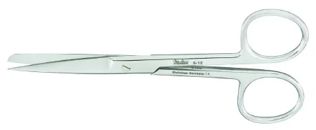 Integra Lifesciences - Miltex - 5-4 - Operating Scissors Miltex 5 Inch Length Or Grade German Stainless Steel Nonsterile Finger Ring Handle Straight Blade Sharp Tip / Sharp Tip