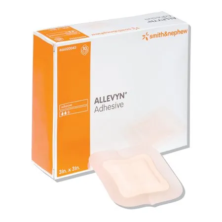 Smith & Nephew - Allevyn Adhesive - 66020045 -  Foam Dressing  7 X 7 Inch With Border Film Backing Adhesive Square Sterile