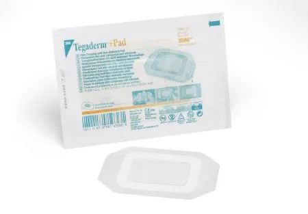 3M - 3586 - Tegaderm +Pad Transparent Film Dressing with Pad Tegaderm +Pad 3 1/2 X 4 Inch Frame Style Delivery Rectangle Sterile